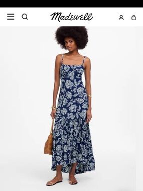 Madewell textured Maxi slip dress brand new with tags